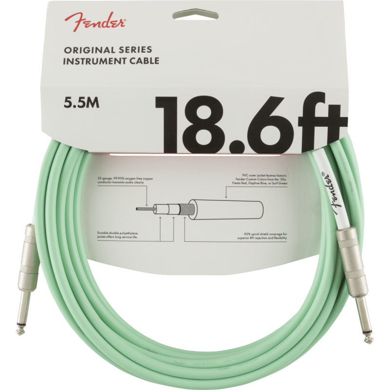 FENDER Jack Mono Original Série 5.5M Surf Green